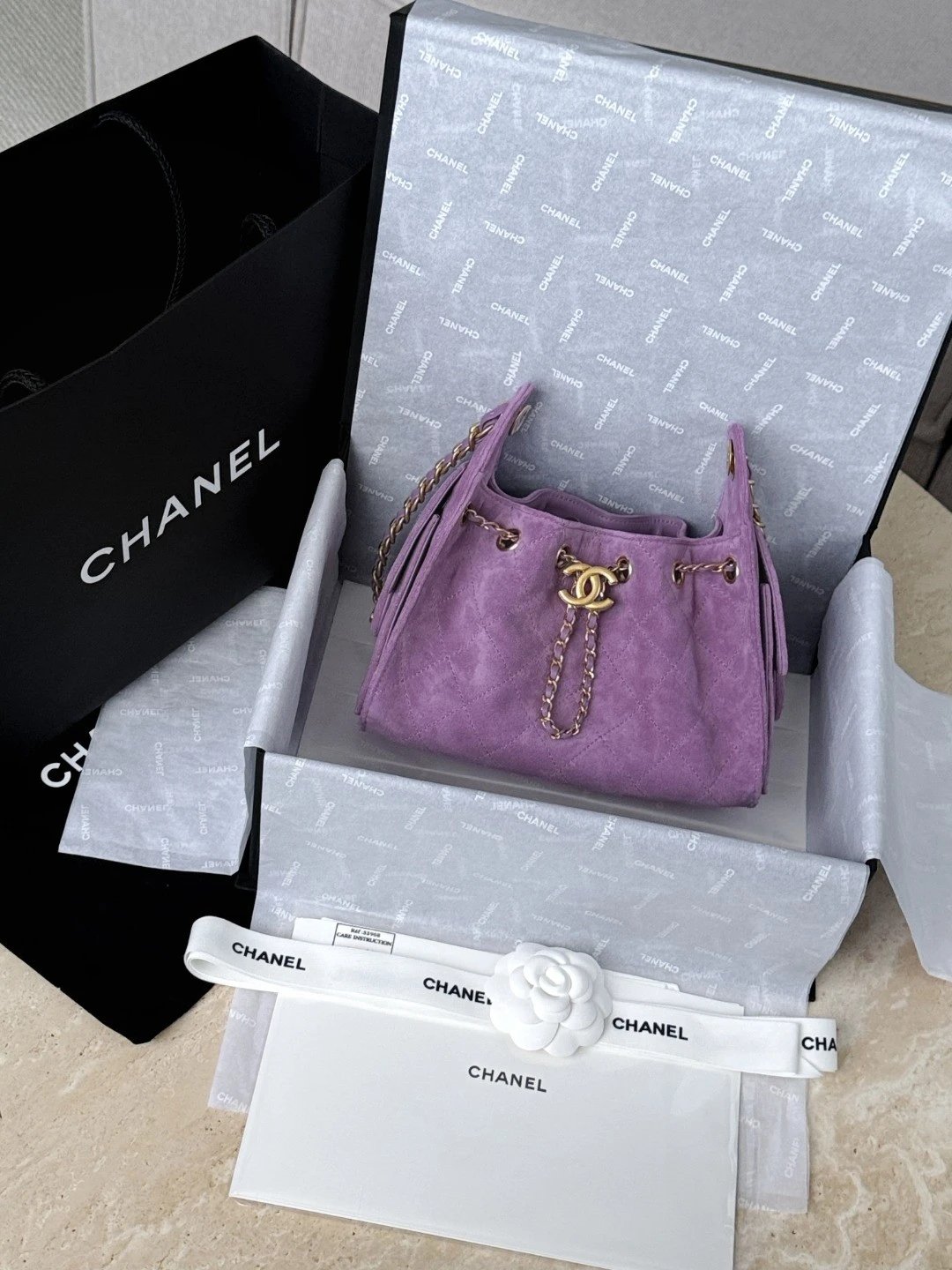 CHANEL 26C MINI Hobobag Suede - image 8