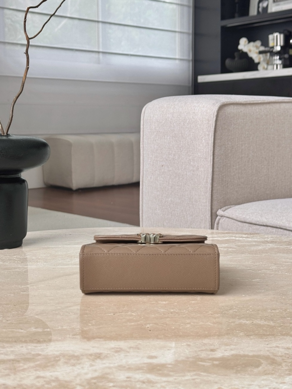 CHANEL MINI Kelly Handle Calfskin Light Gold Hardware - image 5