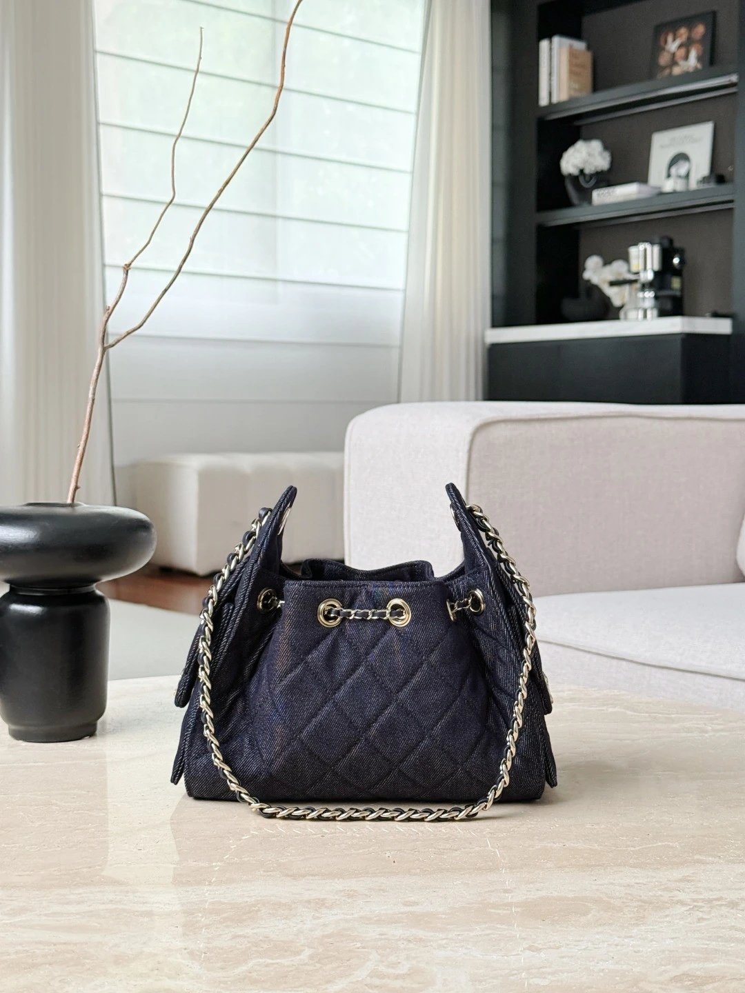 CHANEL 25bag Denim Dark Blue - image 3
