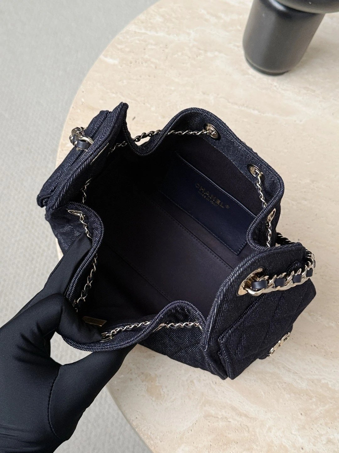 CHANEL 25bag Denim Dark Blue - image 6