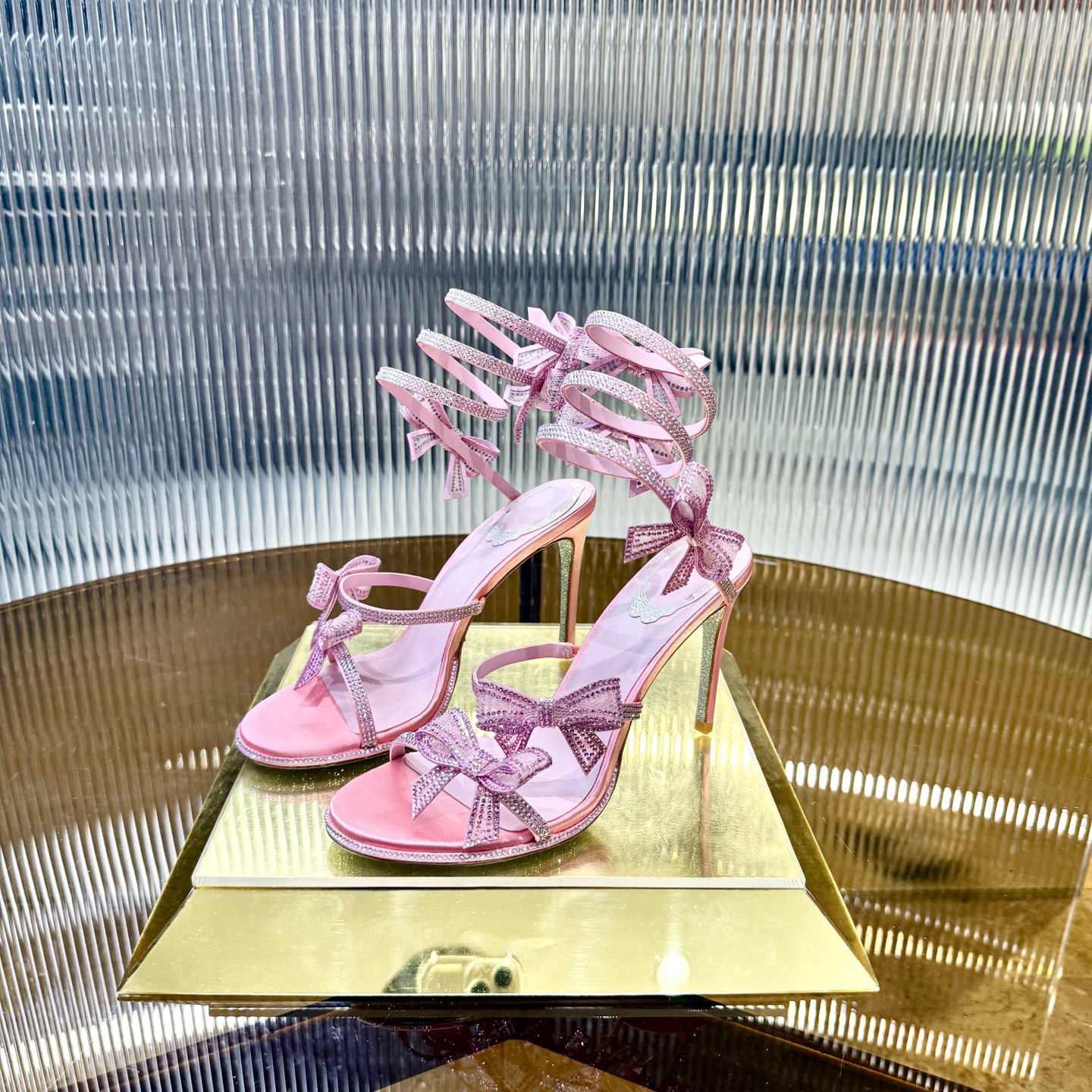RC 105Mm Cleo Bow-Embellished Sandals - image 3