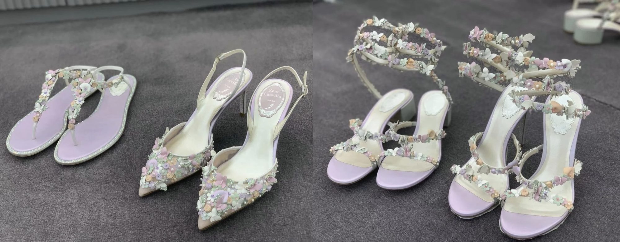 RENE  CAOVILLA flower purple heel - image 8