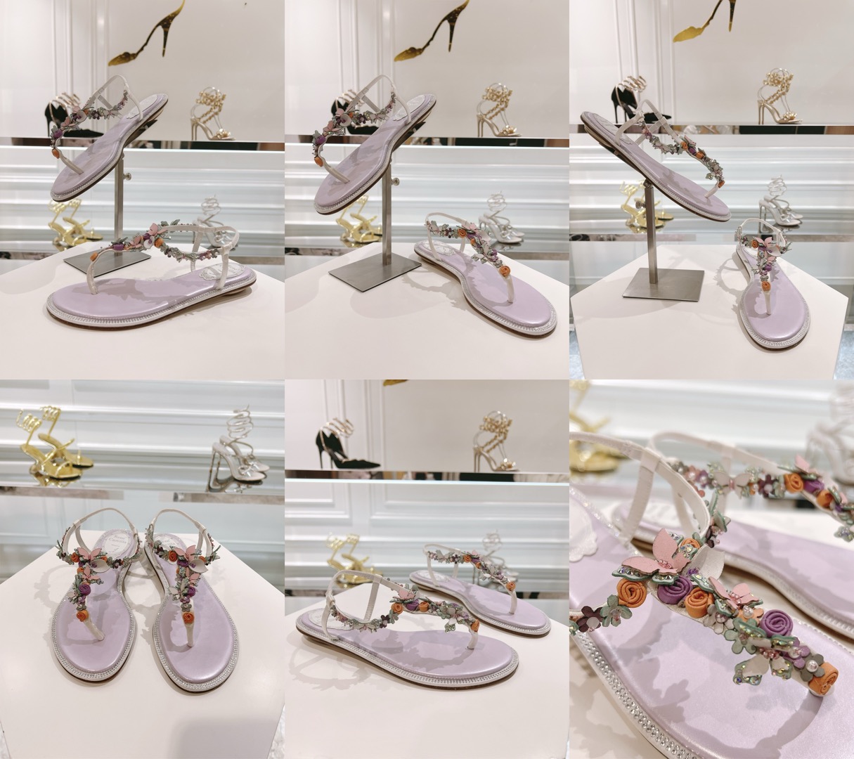 RENE  CAOVILLA flower purple heel - image 16