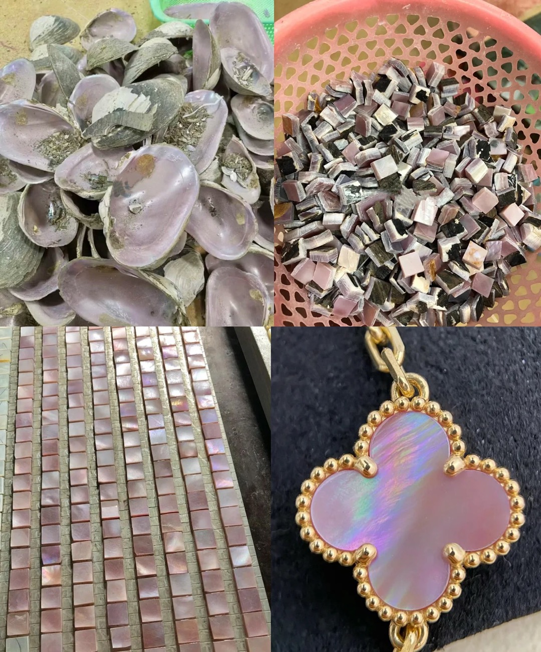 VCA Vintage Alhambra pendant-Pink mother-of-pearl - image 5