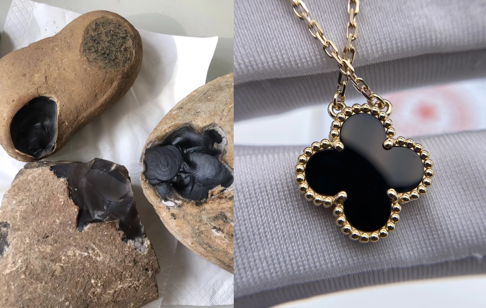 VCA Vintage Alhambra pendant- Black Agate - image 4