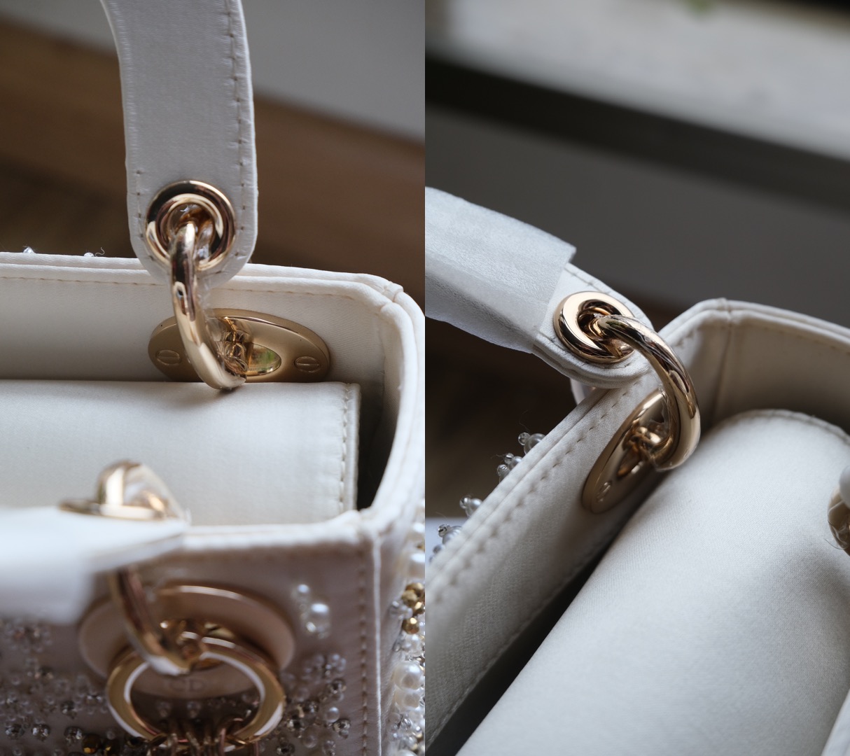 Mini Lady Dior Embroidered Snowflake embroidery with beads in Calfskin - image 9
