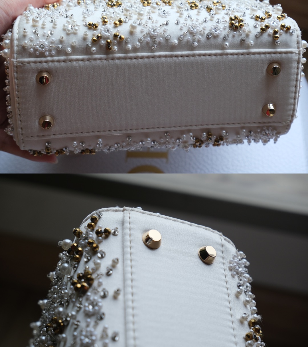 Mini Lady Dior Embroidered Snowflake embroidery with beads in Calfskin - image 10