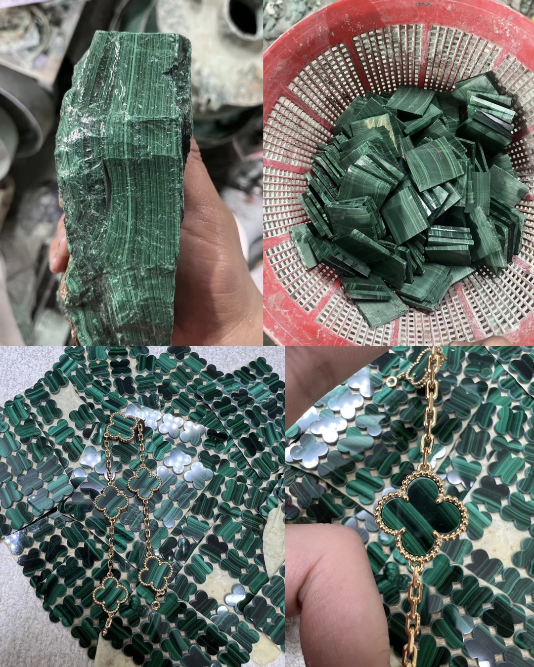 VCA Vintage Alhambra pendant-Malachite - image 5