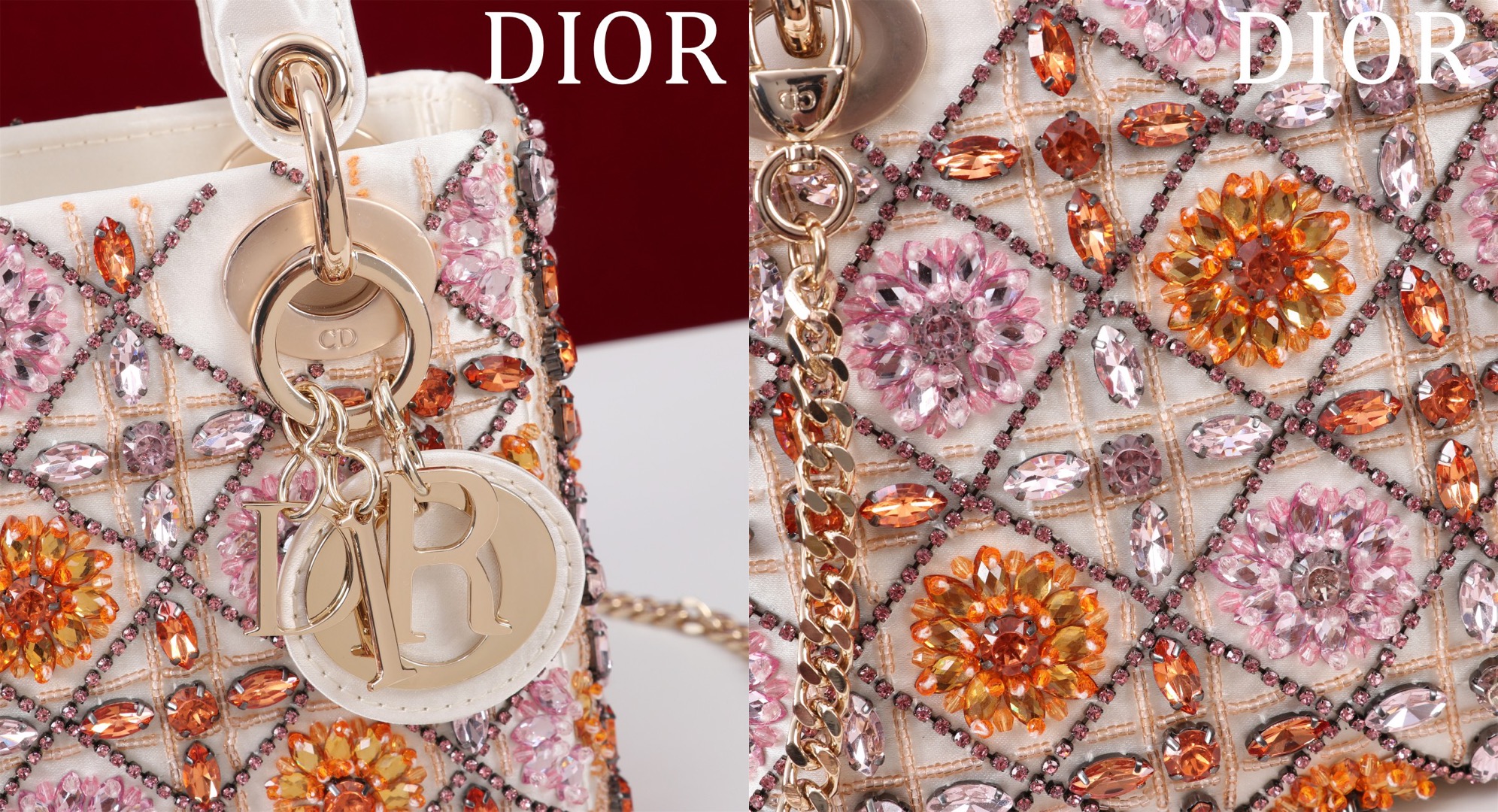 DIOR lady dior-tas Flower Cannages Calfskin - image 10