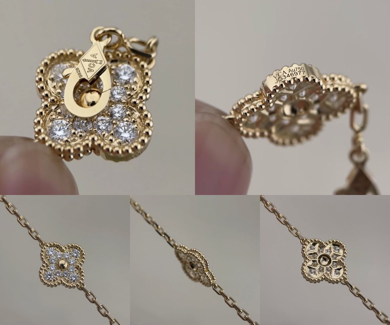 VCA Vintage Alhambra pendant- Full Diamonds - image 5