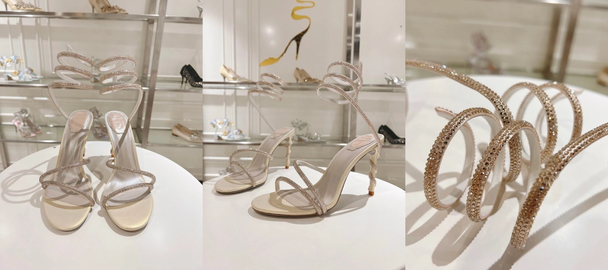 RENE  CAOVILLA Margot  jewelled snake sandals - image 9