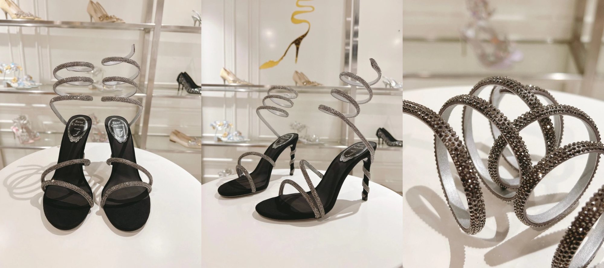 RENE  CAOVILLA Margot  jewelled snake sandals - image 11