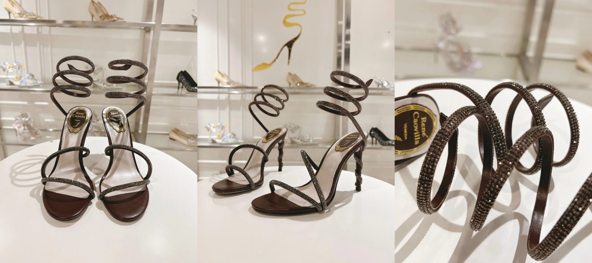 RENE  CAOVILLA Margot  jewelled snake sandals - image 12