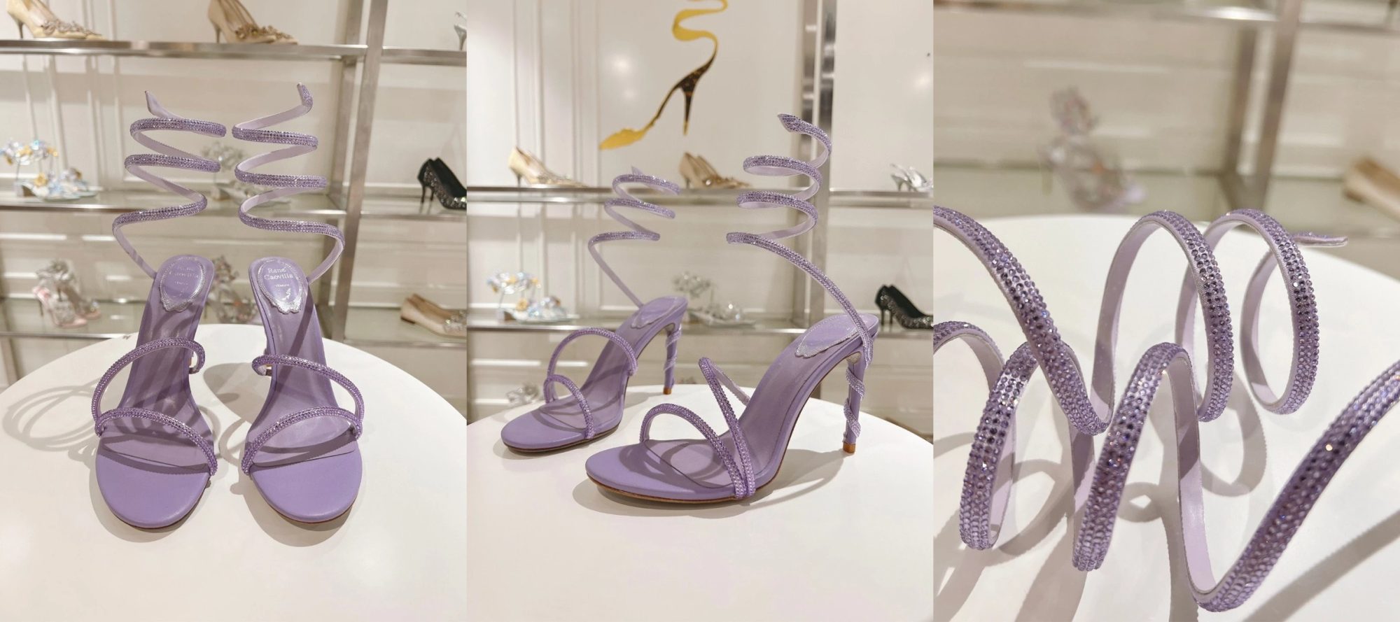 RENE  CAOVILLA Margot  jewelled snake sandals - image 14