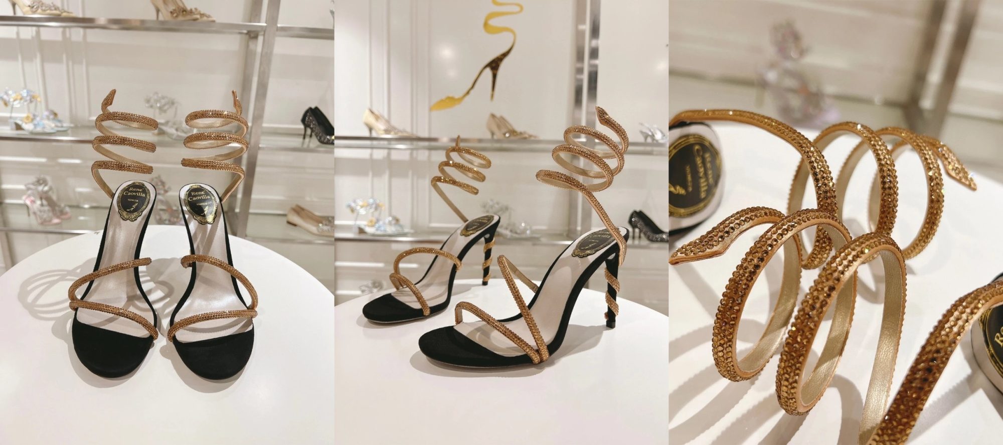 RENE  CAOVILLA Margot  jewelled snake sandals - image 8