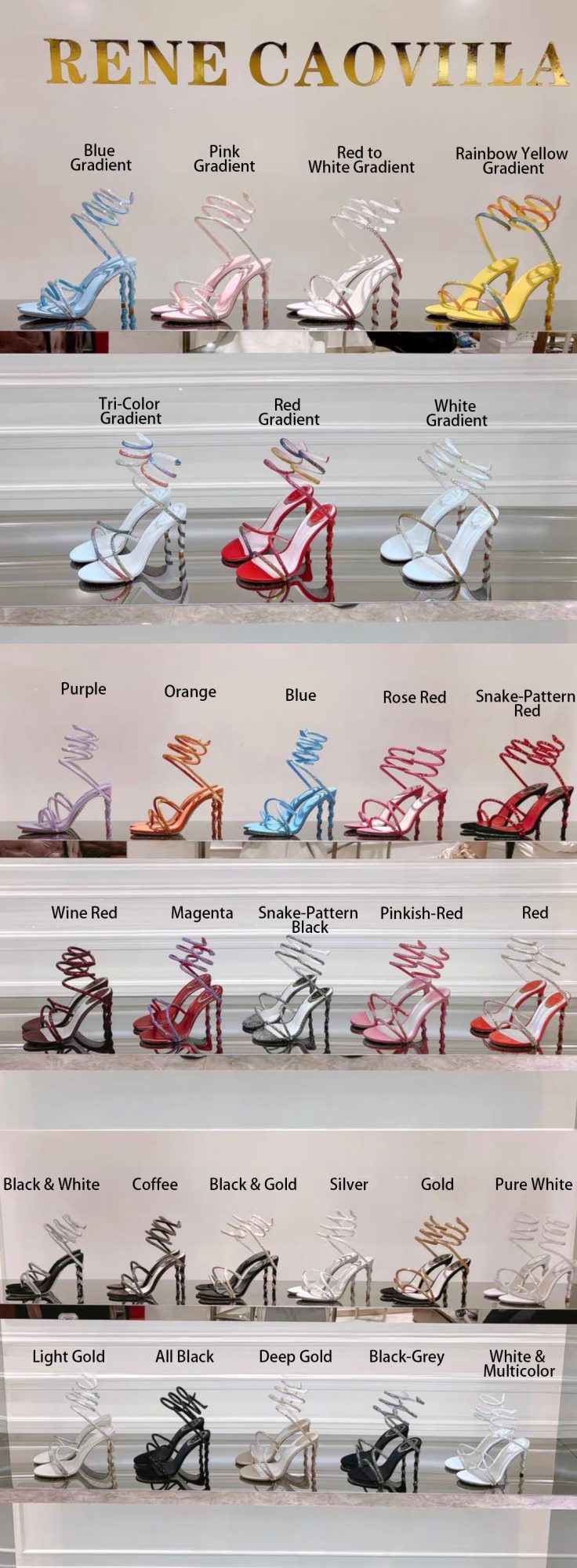 RENE  CAOVILLA Margot  jewelled snake sandals - image 7