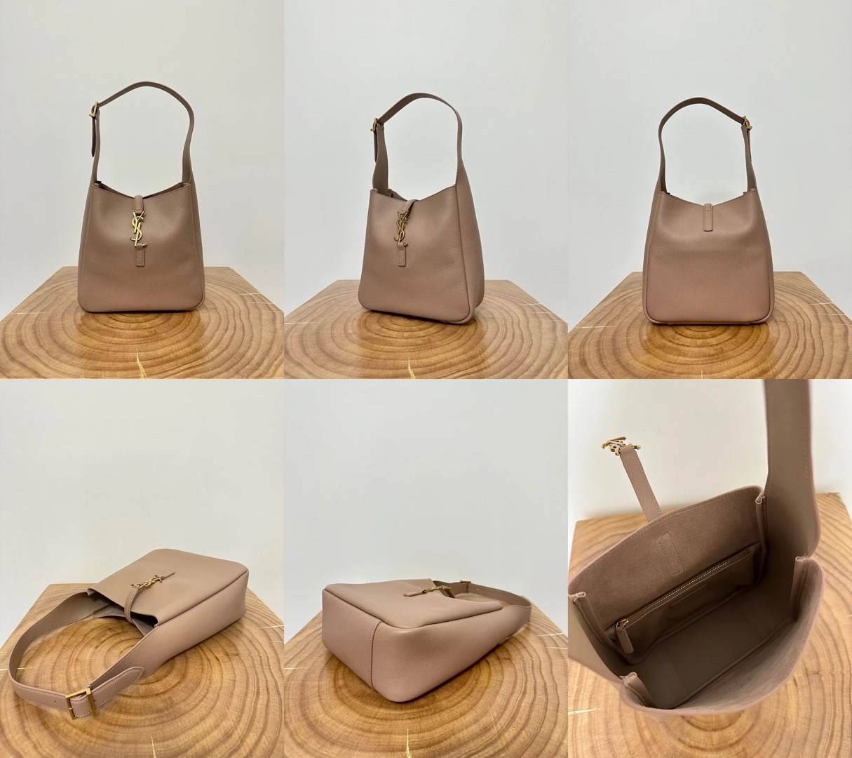 YSL LE5A7 Hobo Bag Calfskin - image 12