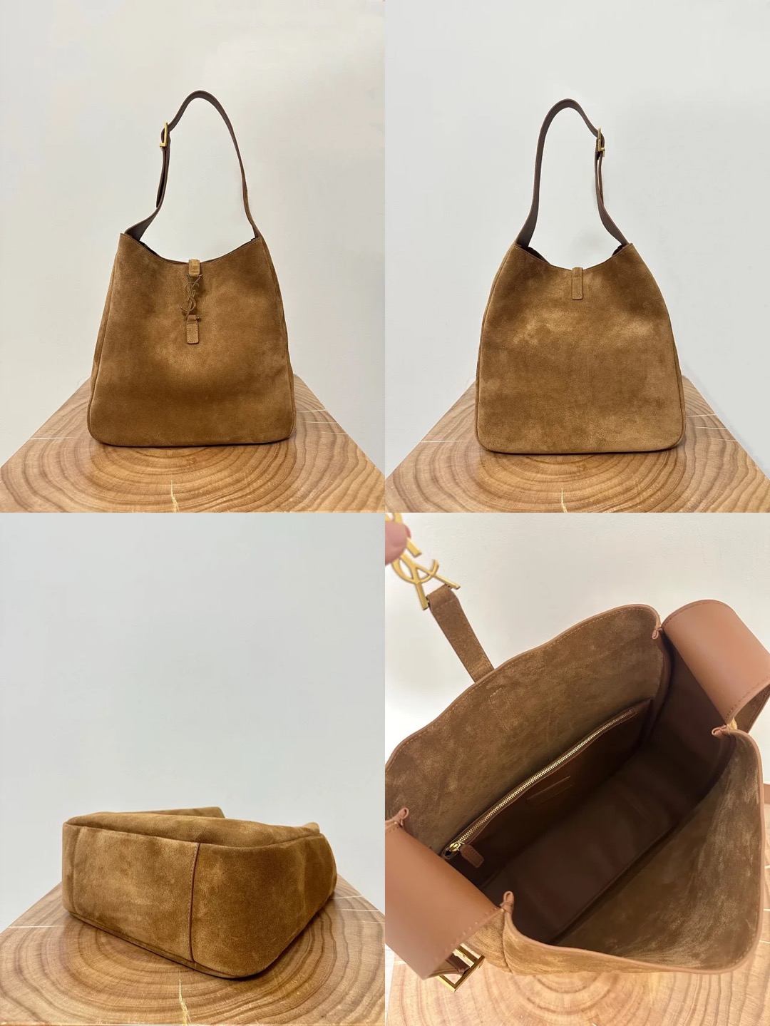 YSL LE5A7 Hobo Bag Calfskin - image 16