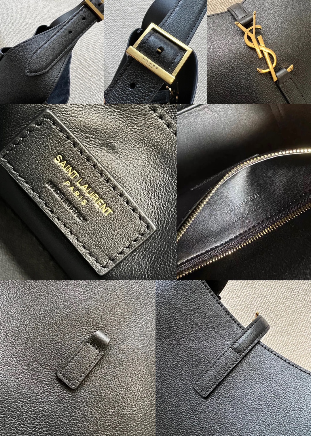 YSL LE5A7 Hobo Bag Calfskin - image 11