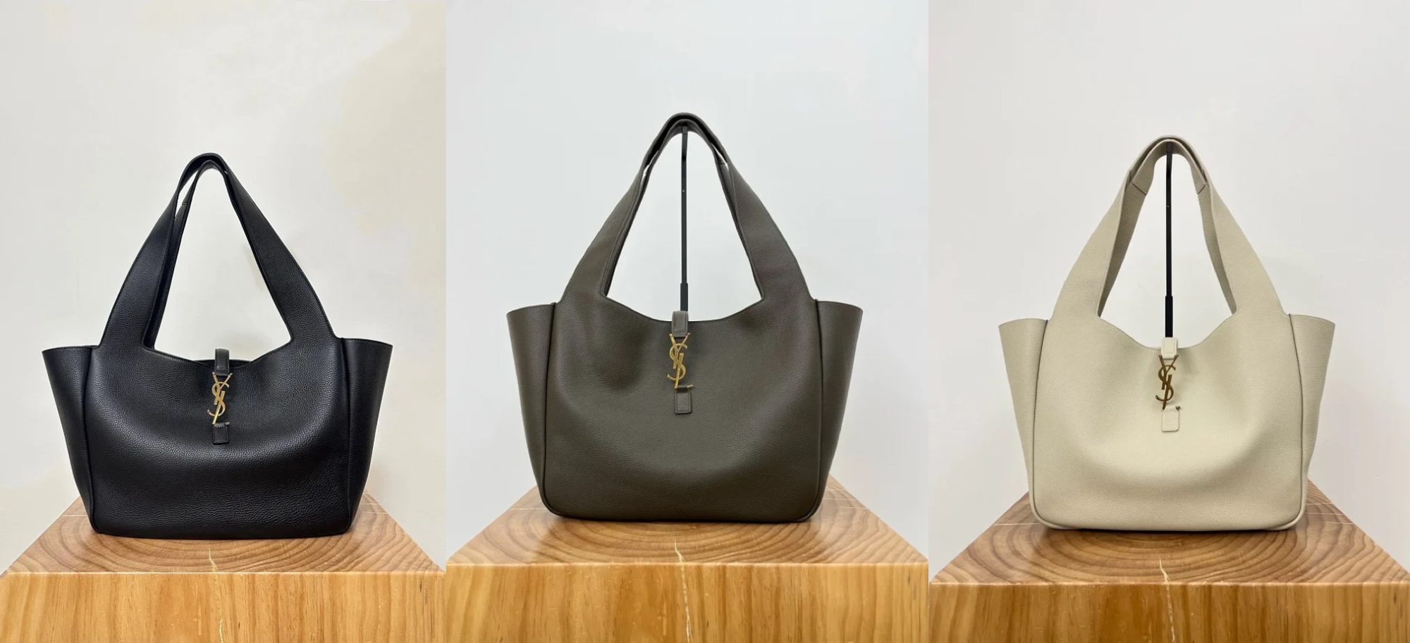 YSL Le5À7 Bea textured-leather tote bag - image 7