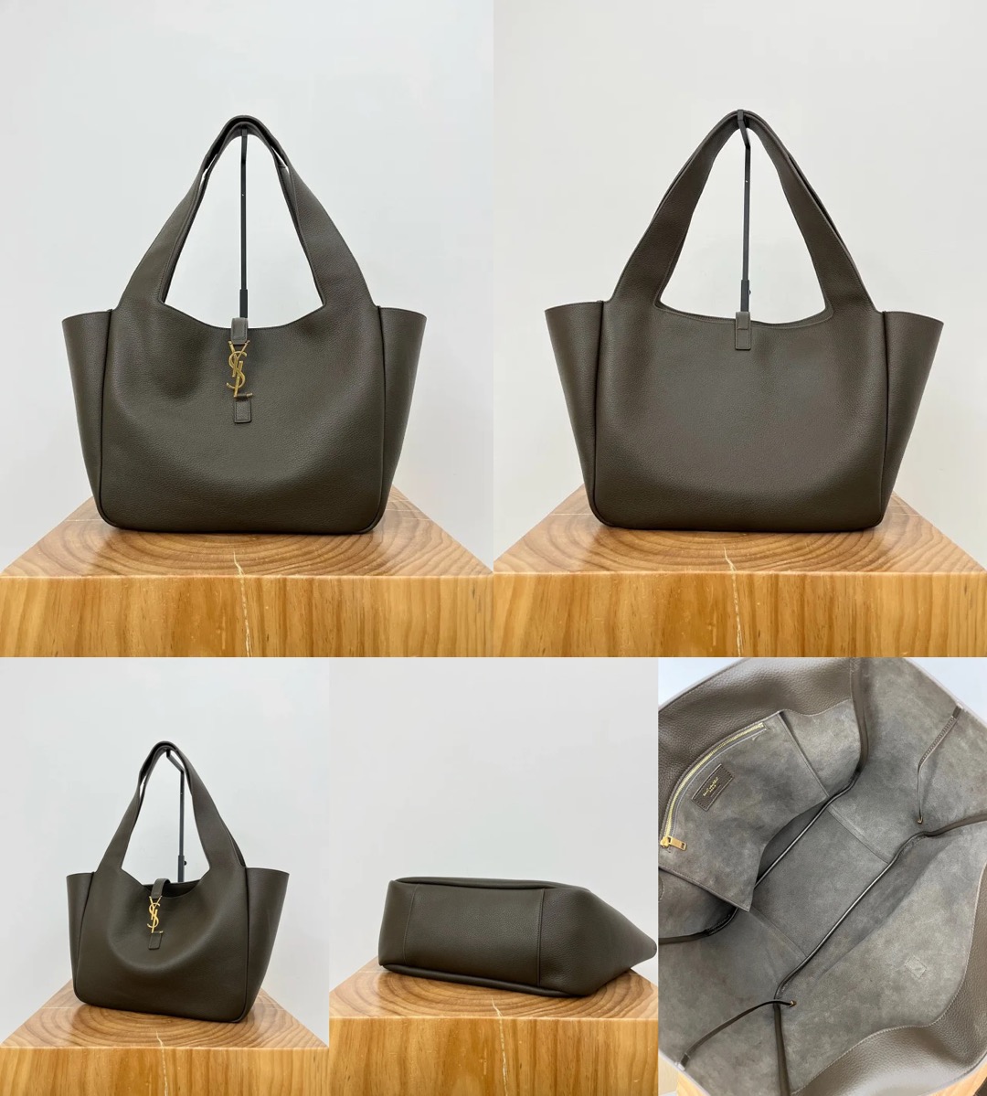 YSL Le5À7 Bea textured-leather tote bag - image 9