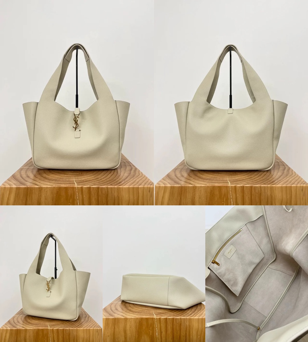 YSL Le5À7 Bea textured-leather tote bag - image 10