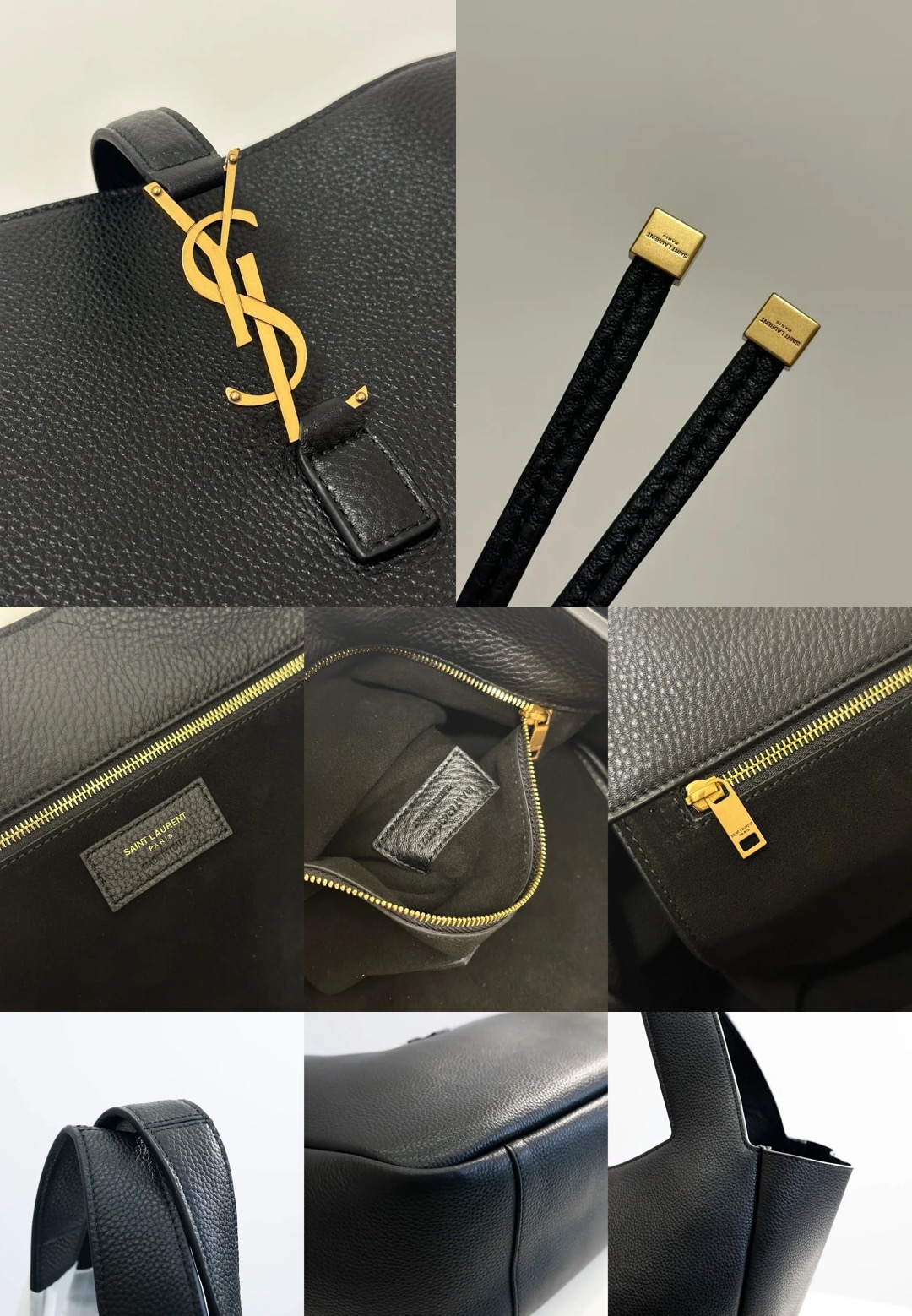 YSL Le5À7 Bea textured-leather tote bag - image 8