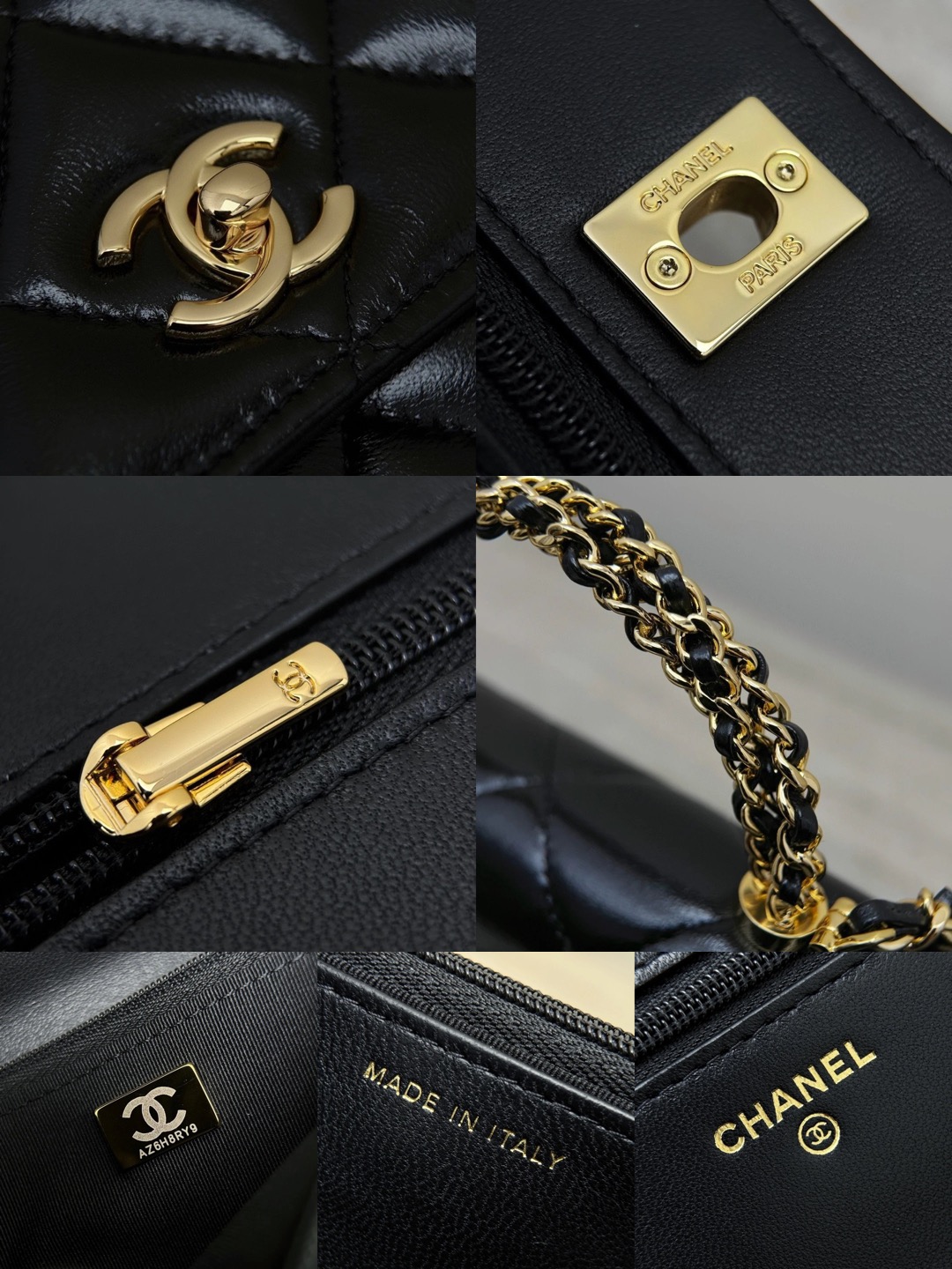 CHANEL Wallet On Chain Shiny Lambskin - image 10