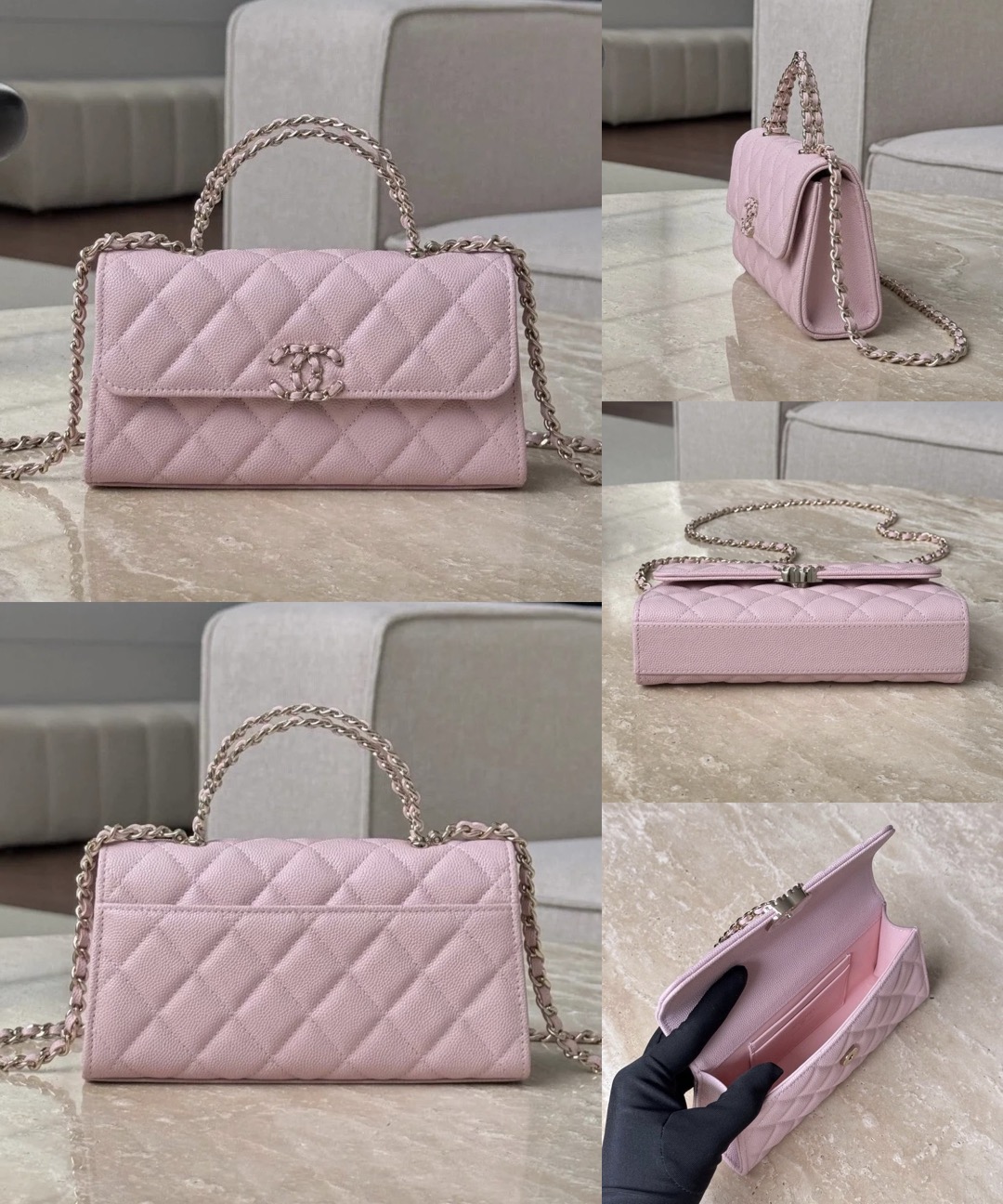 CHANEL Flap Phone Holder With Chain - image 10