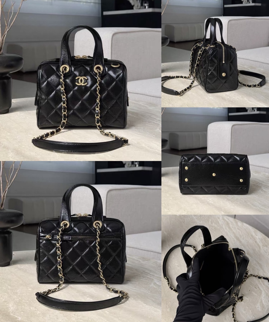 CHANEL 25A Large Bowling Bag - image 10