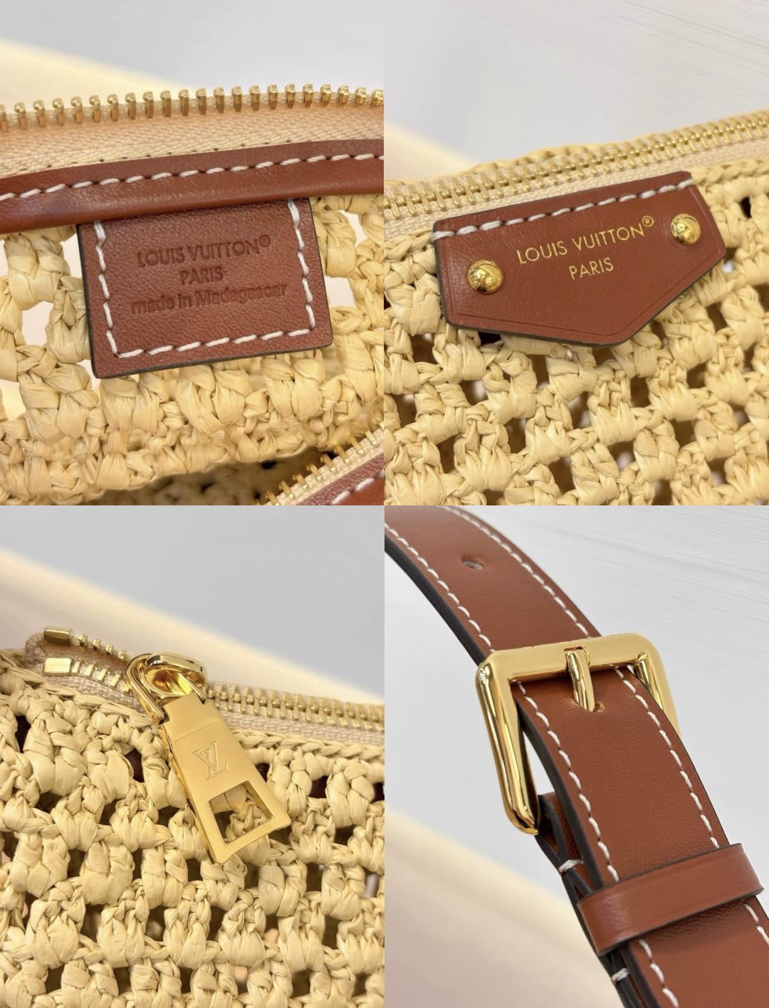Vanity Chain Pouch-Raffia Collection - image 10