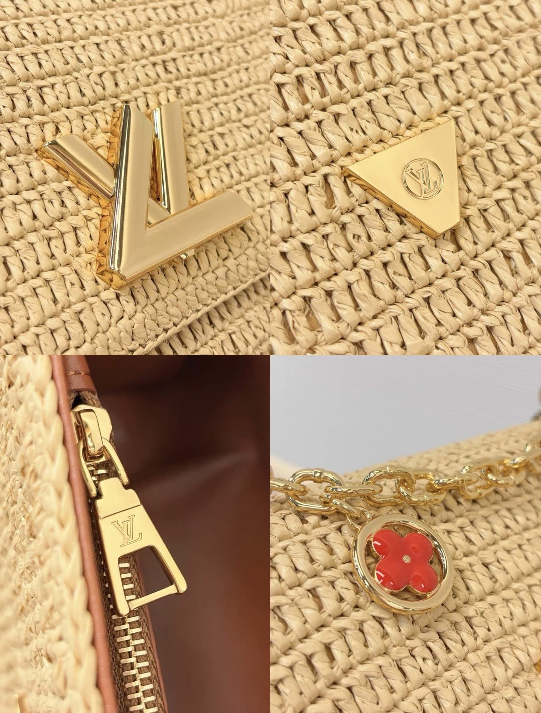 Vanity Chain Pouch-Raffia Collection - image 15