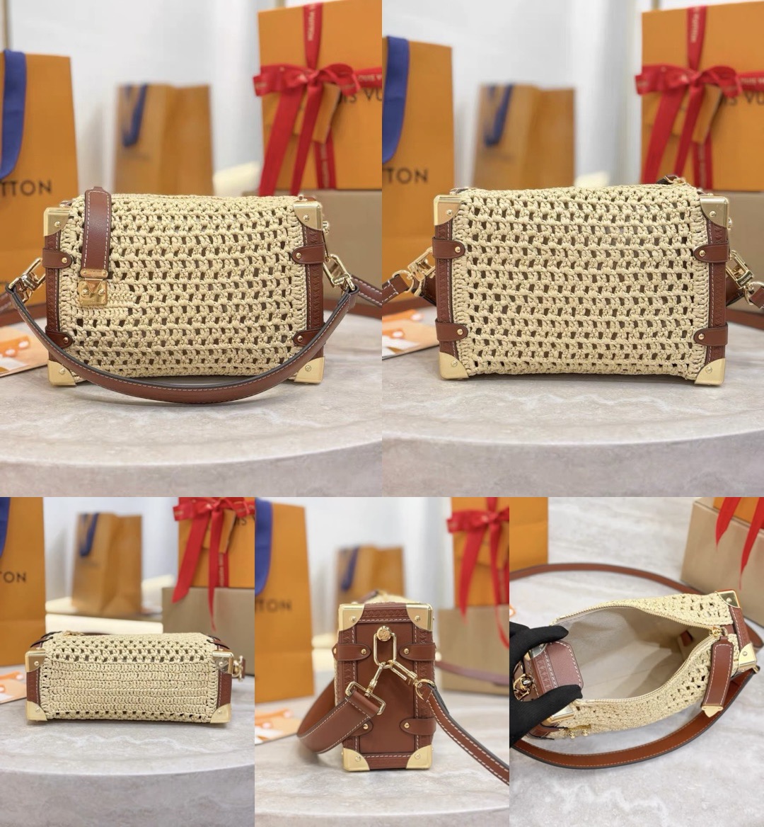 Vanity Chain Pouch-Raffia Collection - image 11
