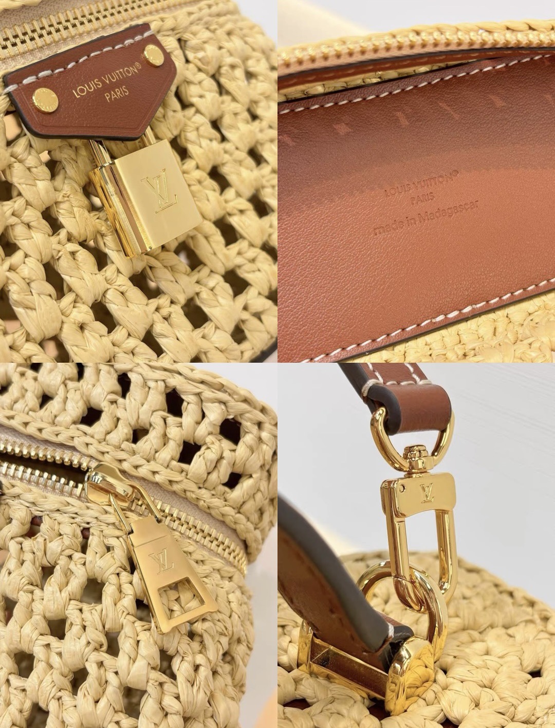 Vanity Chain Pouch-Raffia Collection - image 8