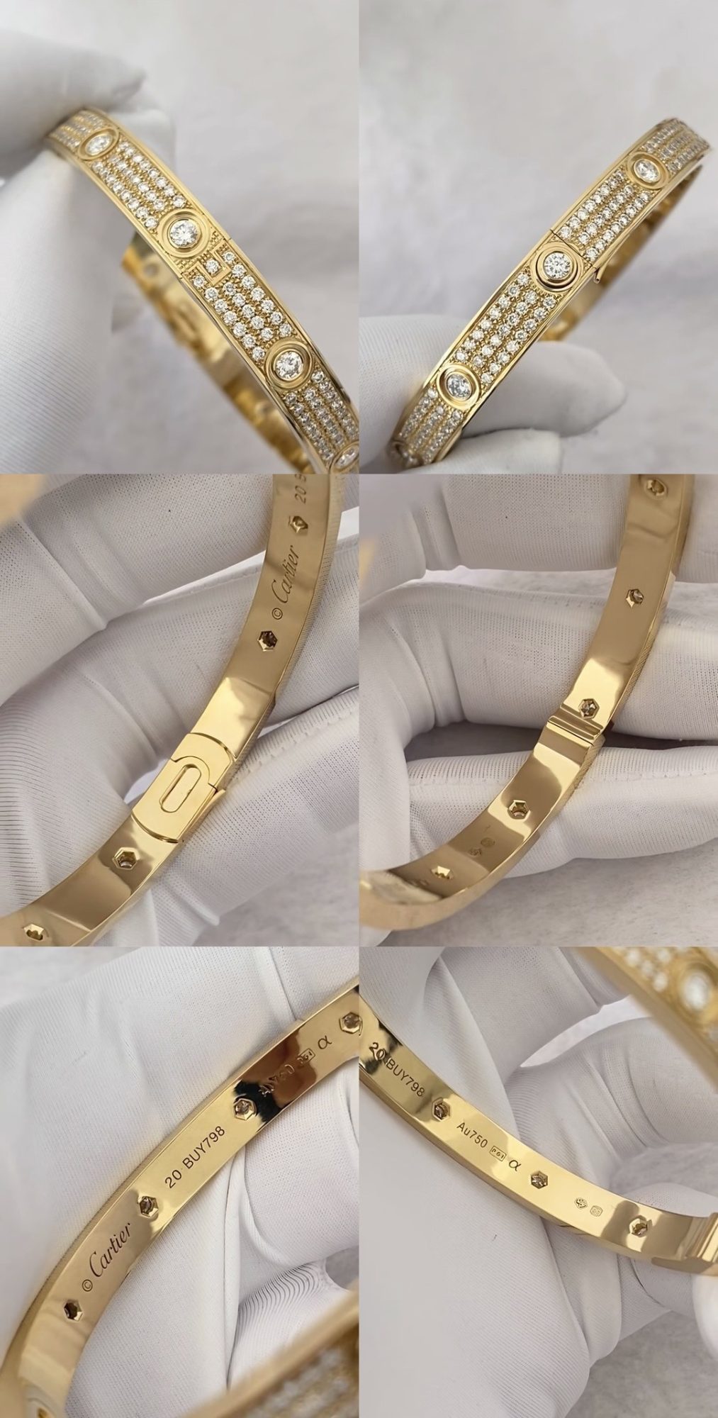 Cartier Love Bracelet Diamonds Full Paved Wider Version - image 4