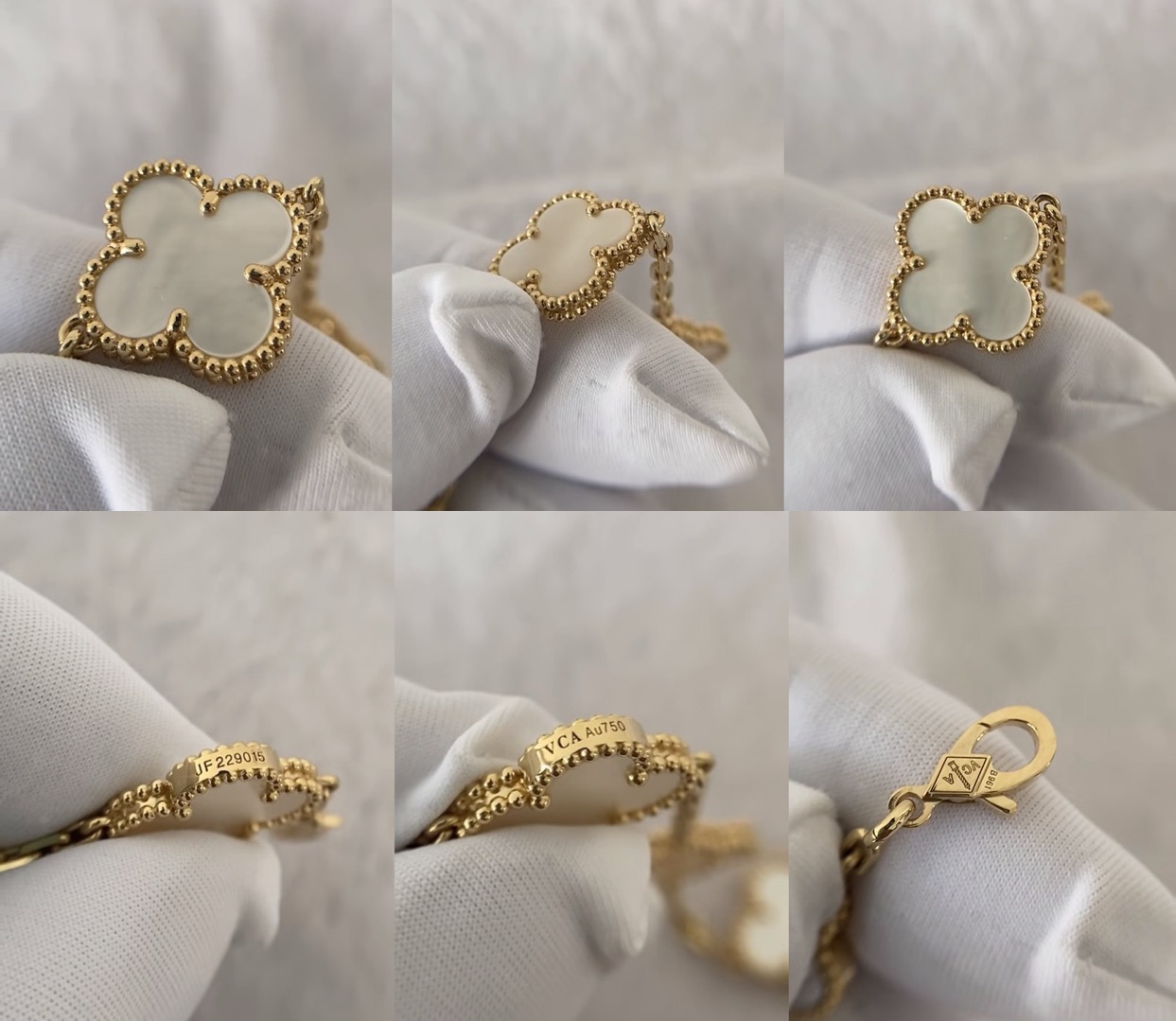 VCA Vintage Alhambra pendant-White mother-of-pearl - image 6