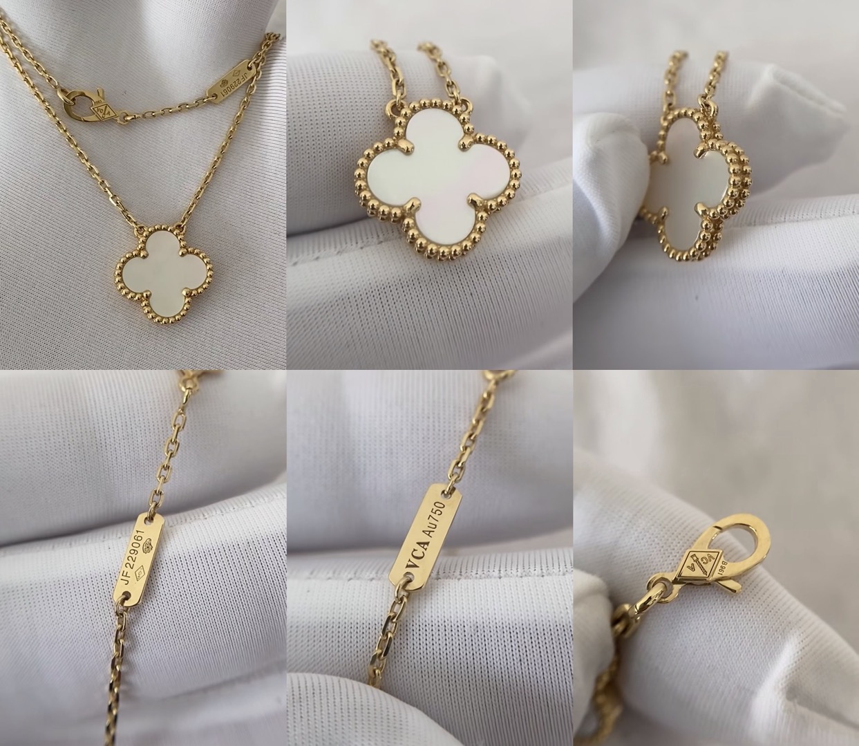 VCA Vintage Alhambra pendant-White mother-of-pearl - image 8