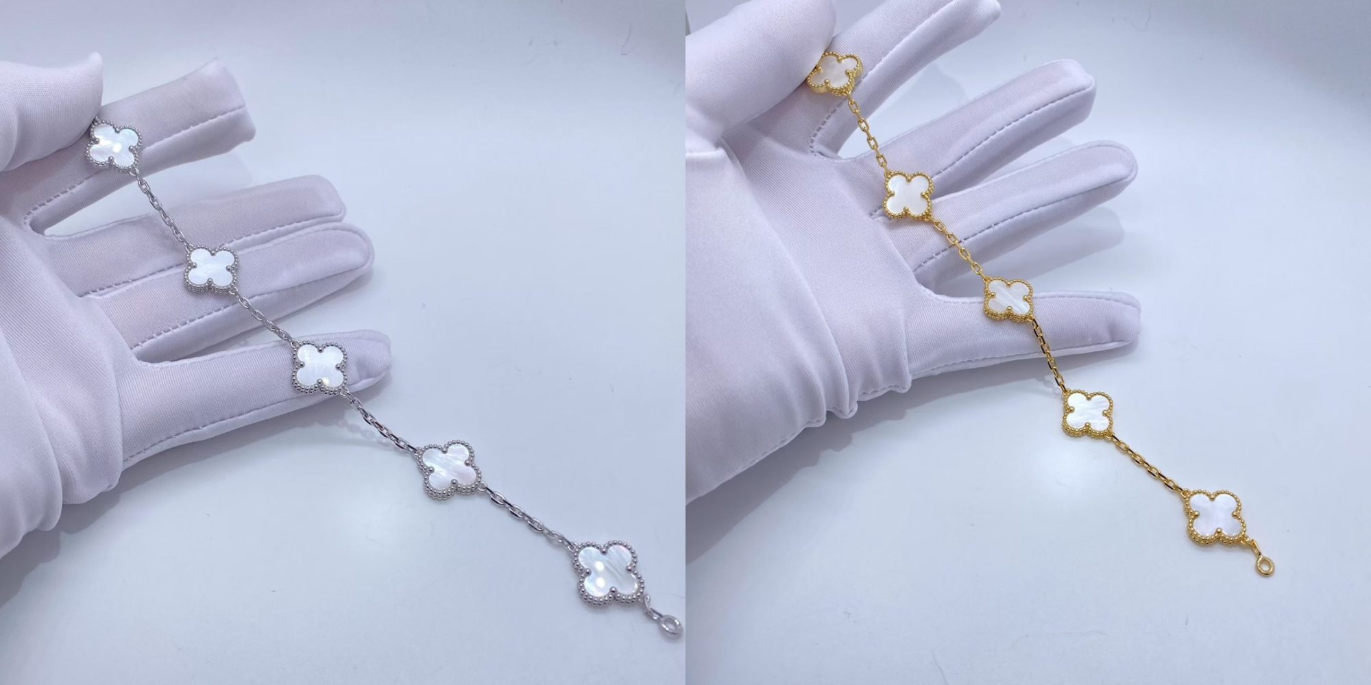 VCA Vintage Alhambra pendant-White mother-of-pearl - image 5