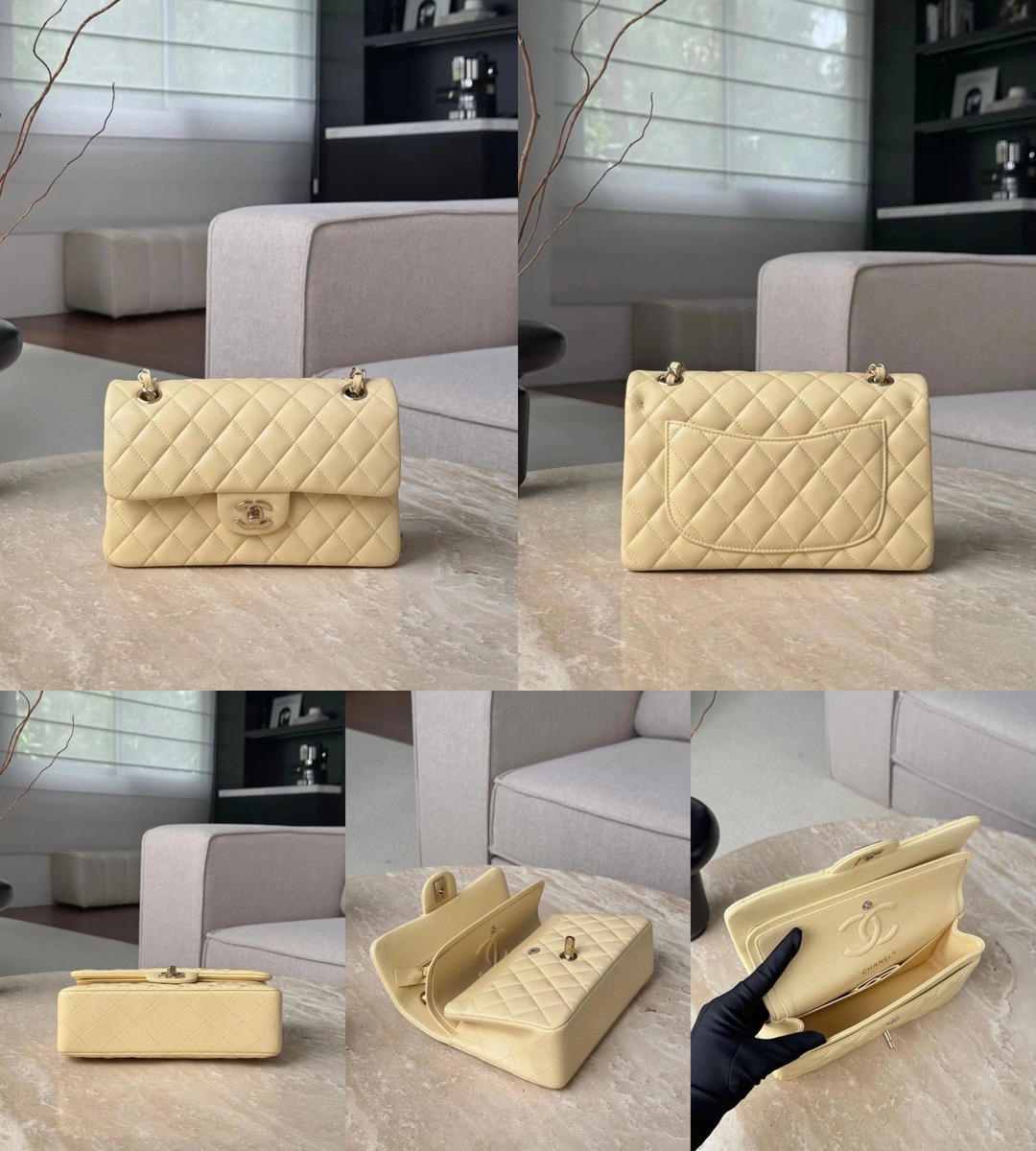 CHANEL Small Classic Flag Bag Lambskin Leather - image 14