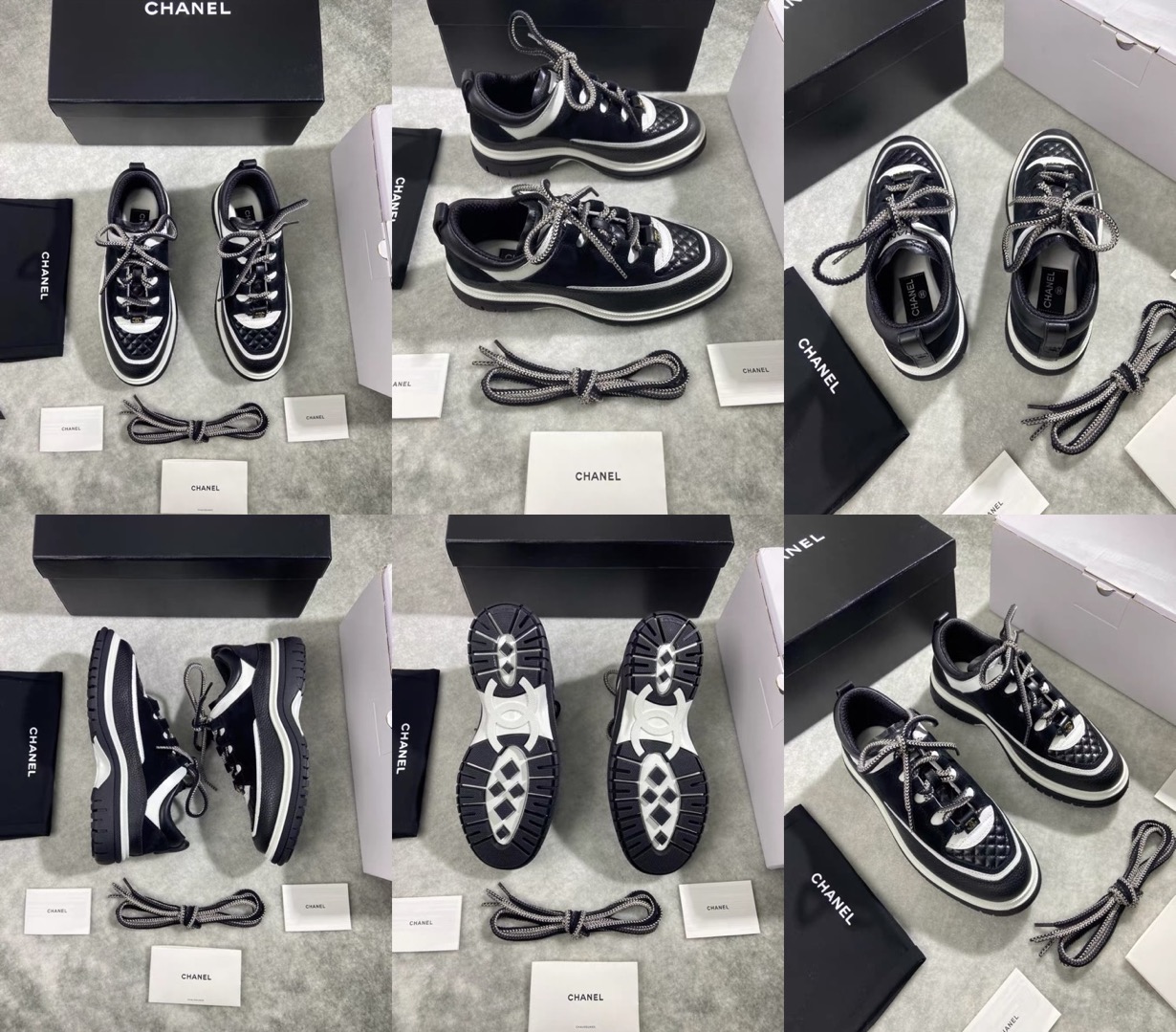 CHANEL 25C lacing flat low top casual sneakers - image 10