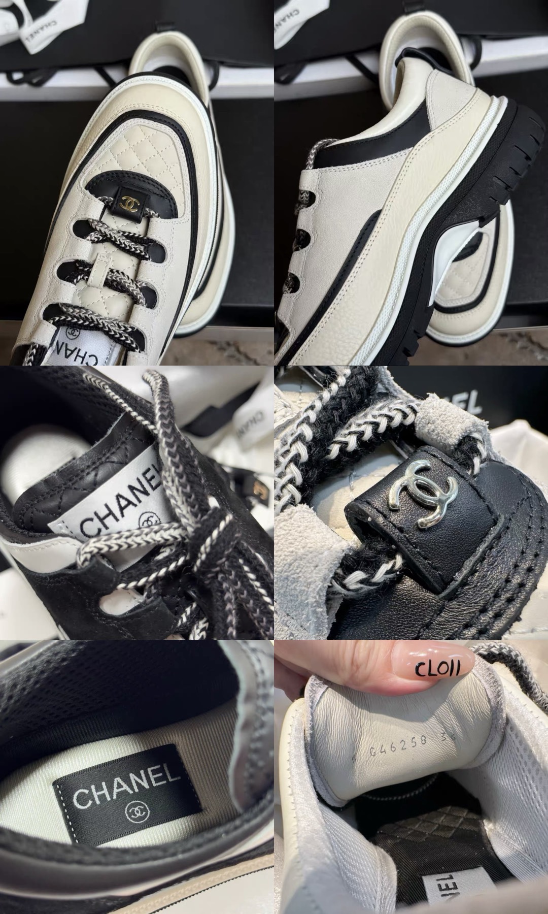 CHANEL 25C lacing flat low top casual sneakers - image 9