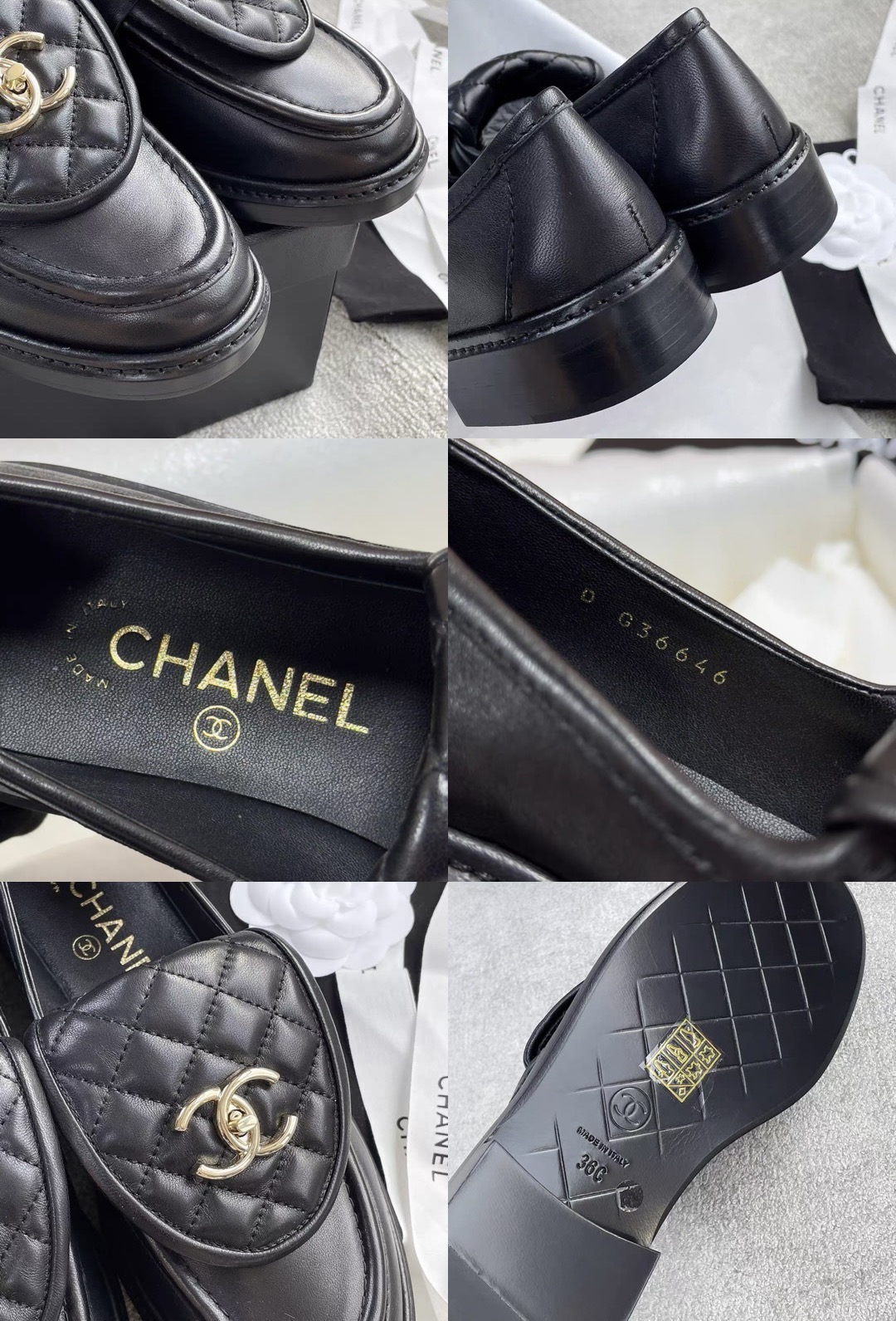 CHANEL Lambskin Quilted CC Turnlock Loafers - image 7