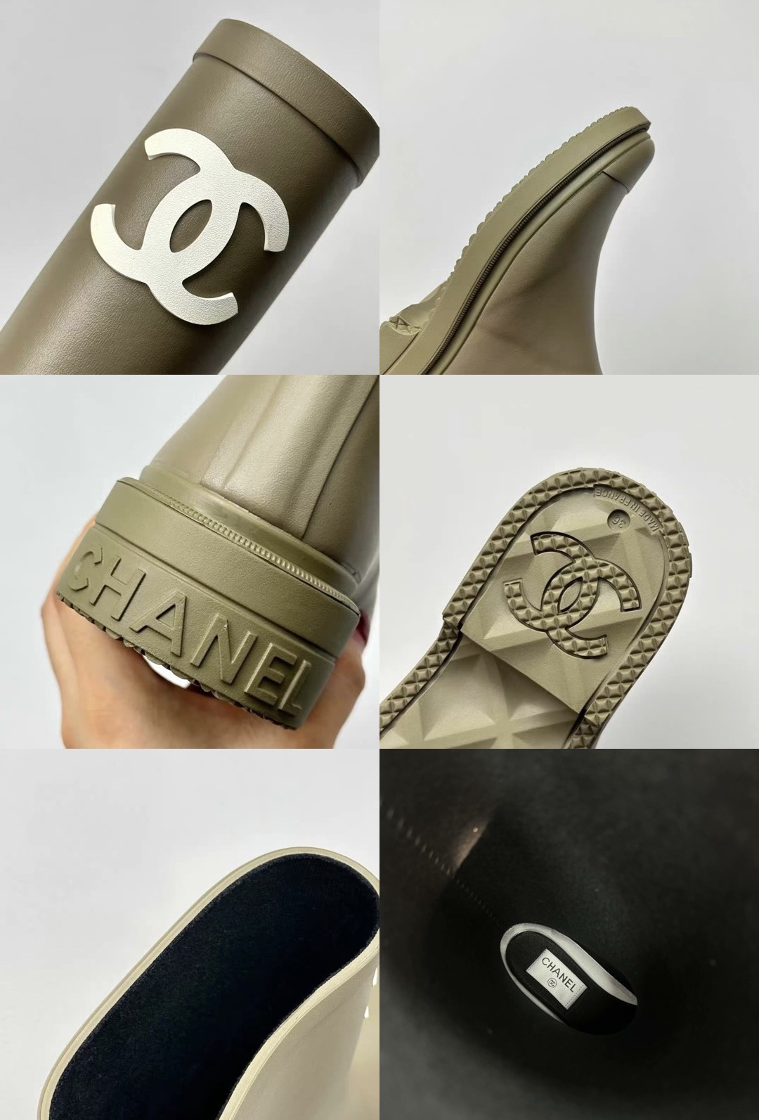CHANEL Rain Wellington Rubber Boots - image 7