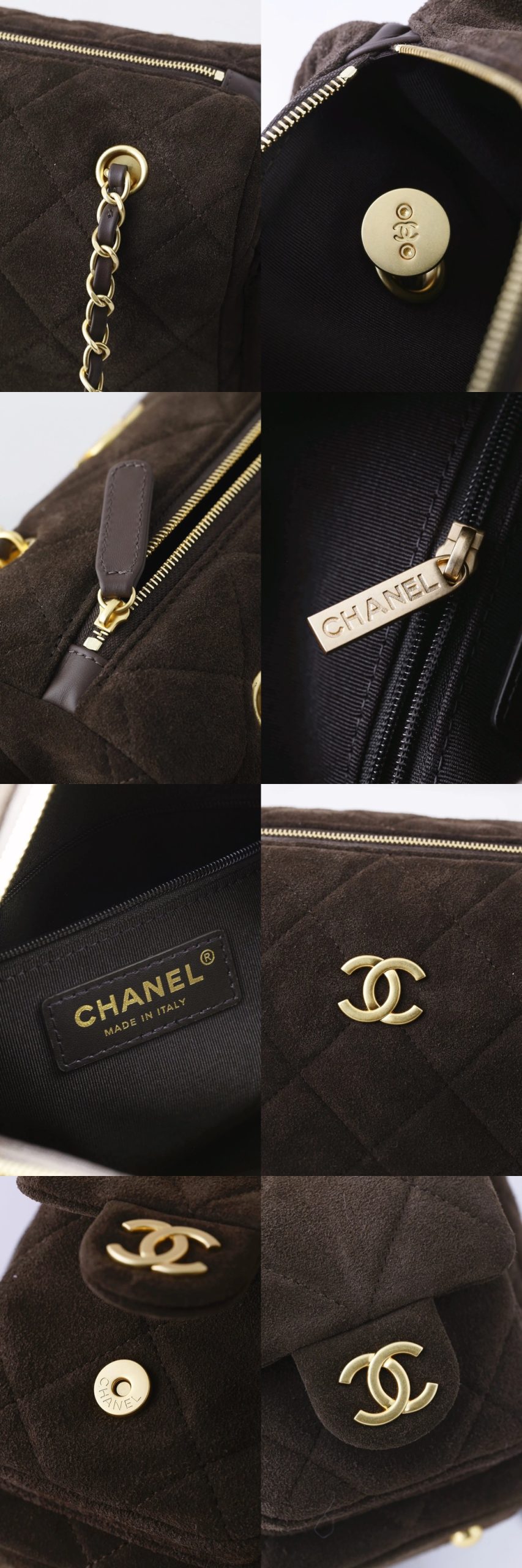 CHANEL 25K Metallic Quilted Bowling Bag in Calfskin - image 8