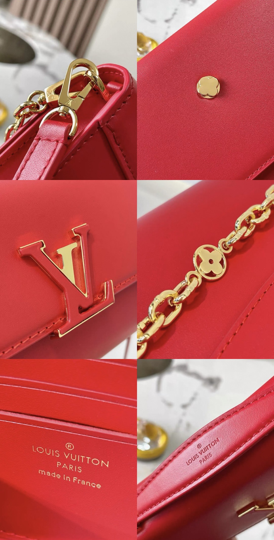 LV Wallet On Chain Capucines M12405 - image 9