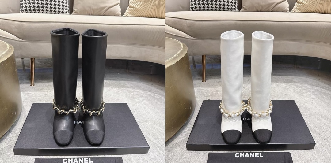 CHANEL High Boots Lambskin - image 6