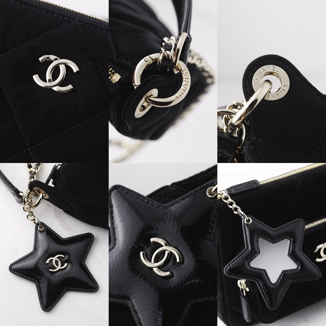 CHANEL 25N Clutch With Chain Velvet-Effect Nylon - image 9
