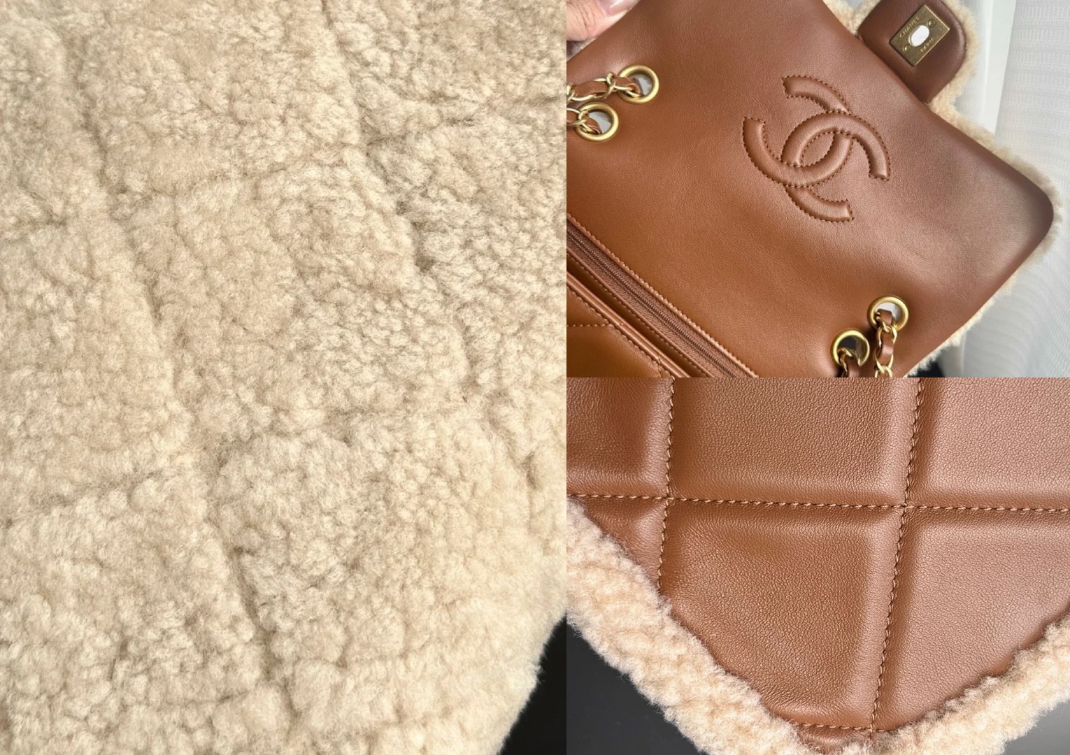 CHANEL 24K Teddy Bear-Shearling Flap Bag - image 9