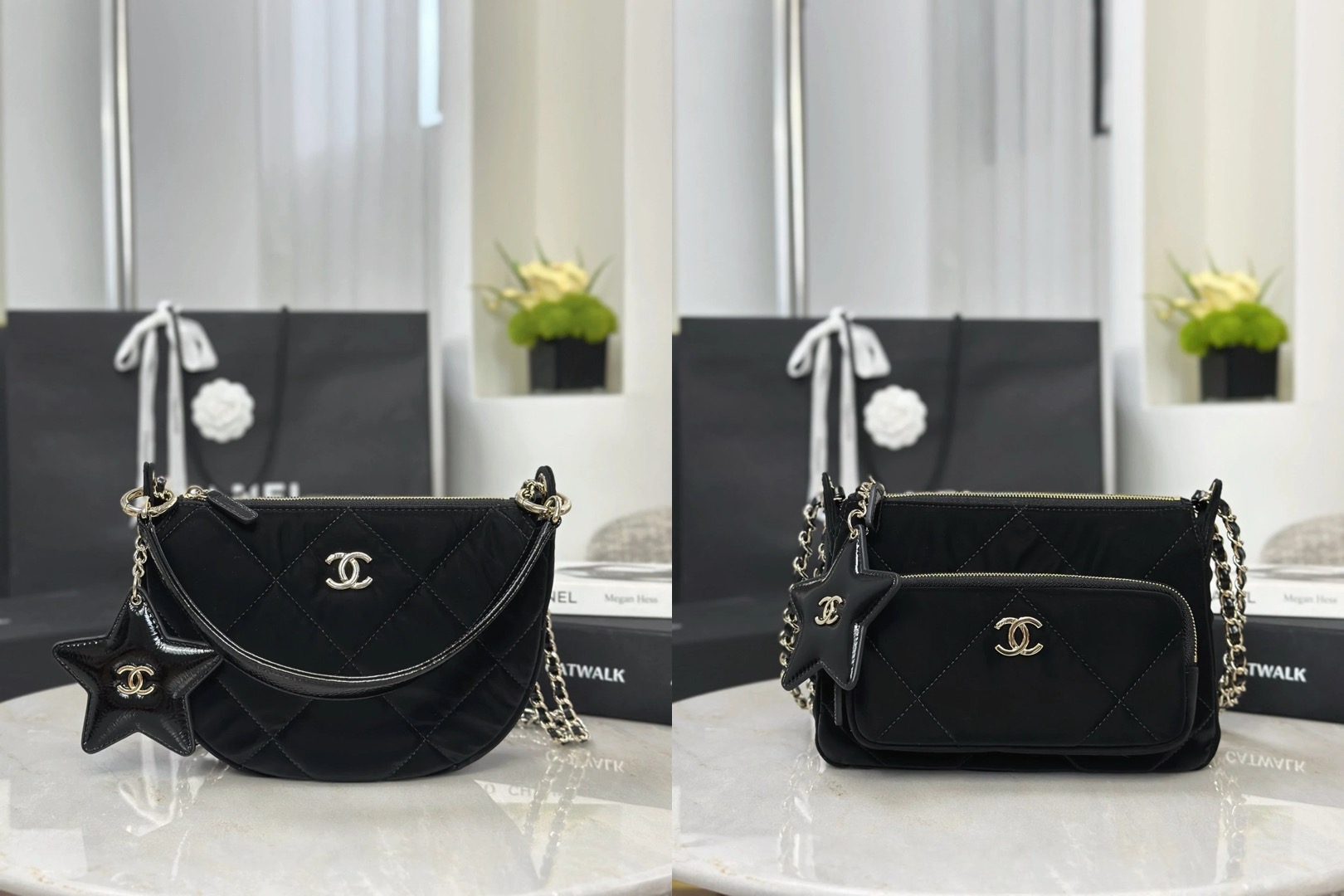 CHANEL 25N Clutch With Chain Velvet-Effect Nylon - image 8
