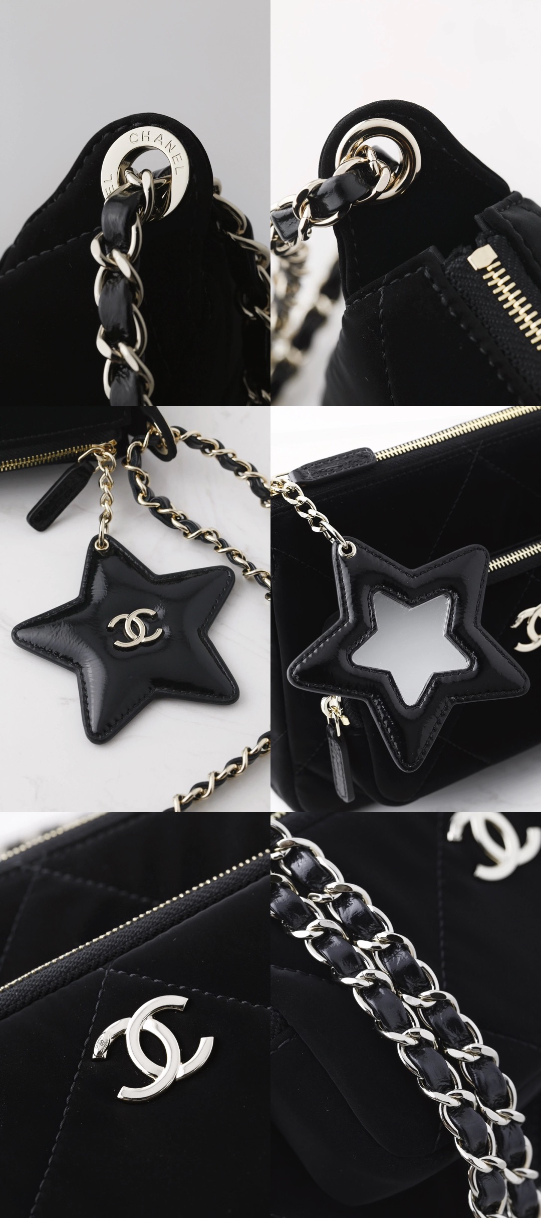 CHANEL 25N Clutch With Chain Velvet-Effect Nylon - image 11